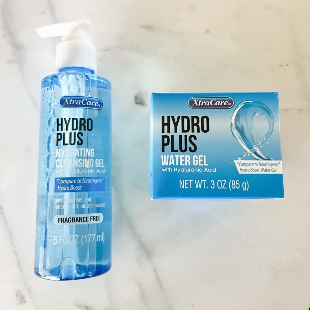 NWT XtraCare Hydro Plus Hyaluronic Acid Skincare Set Cleanser & Water Gel